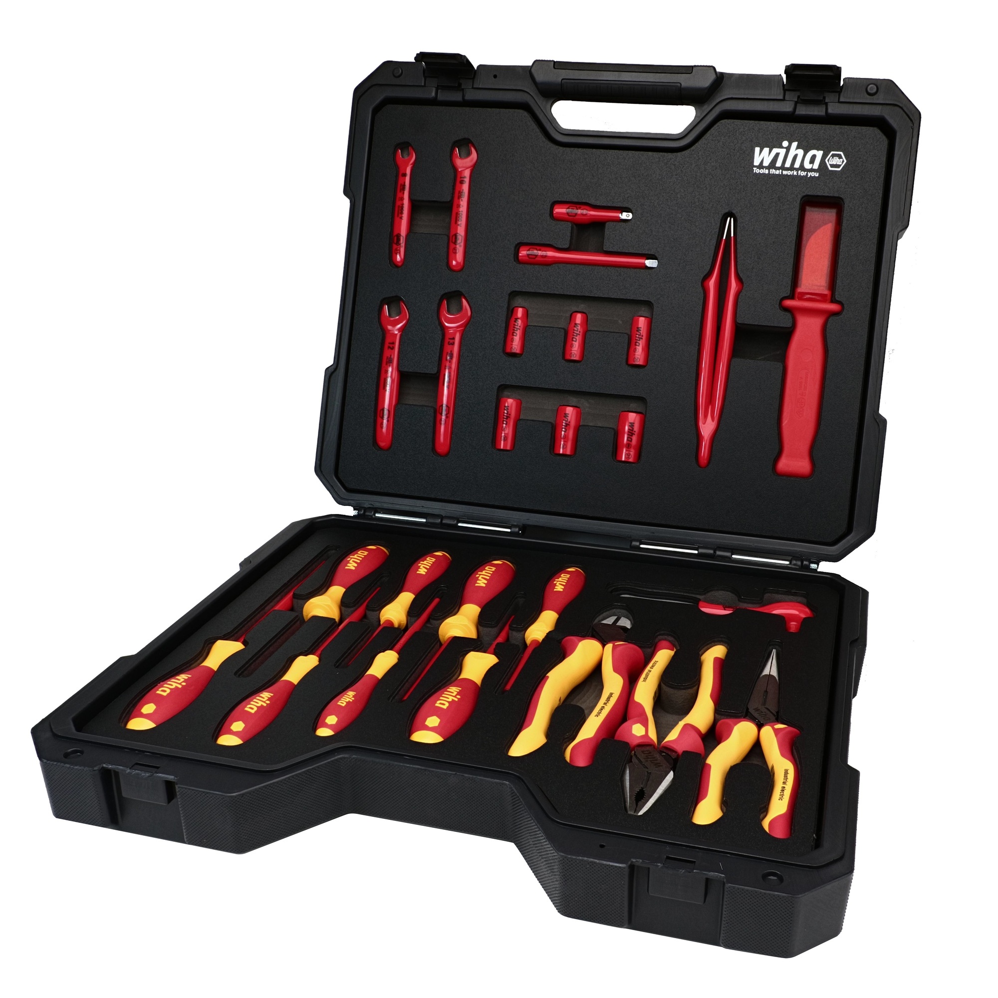 Wiha, 26 Pc. Insulated Hybrid Ev Essentials Tool Kit, Pieces (qty.) 27, Model# 91890